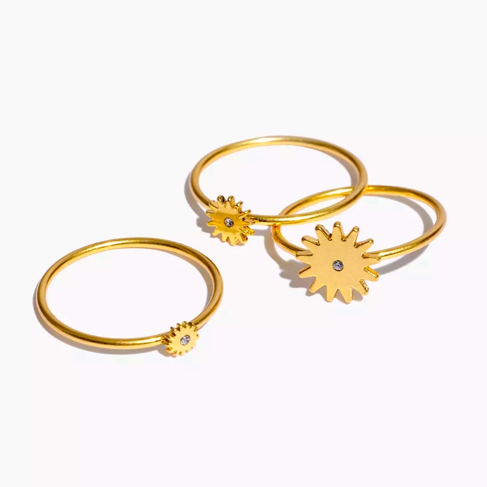 NWOT Madewell My Three Suns 🌞 Ring Set - Picture 1 of 11